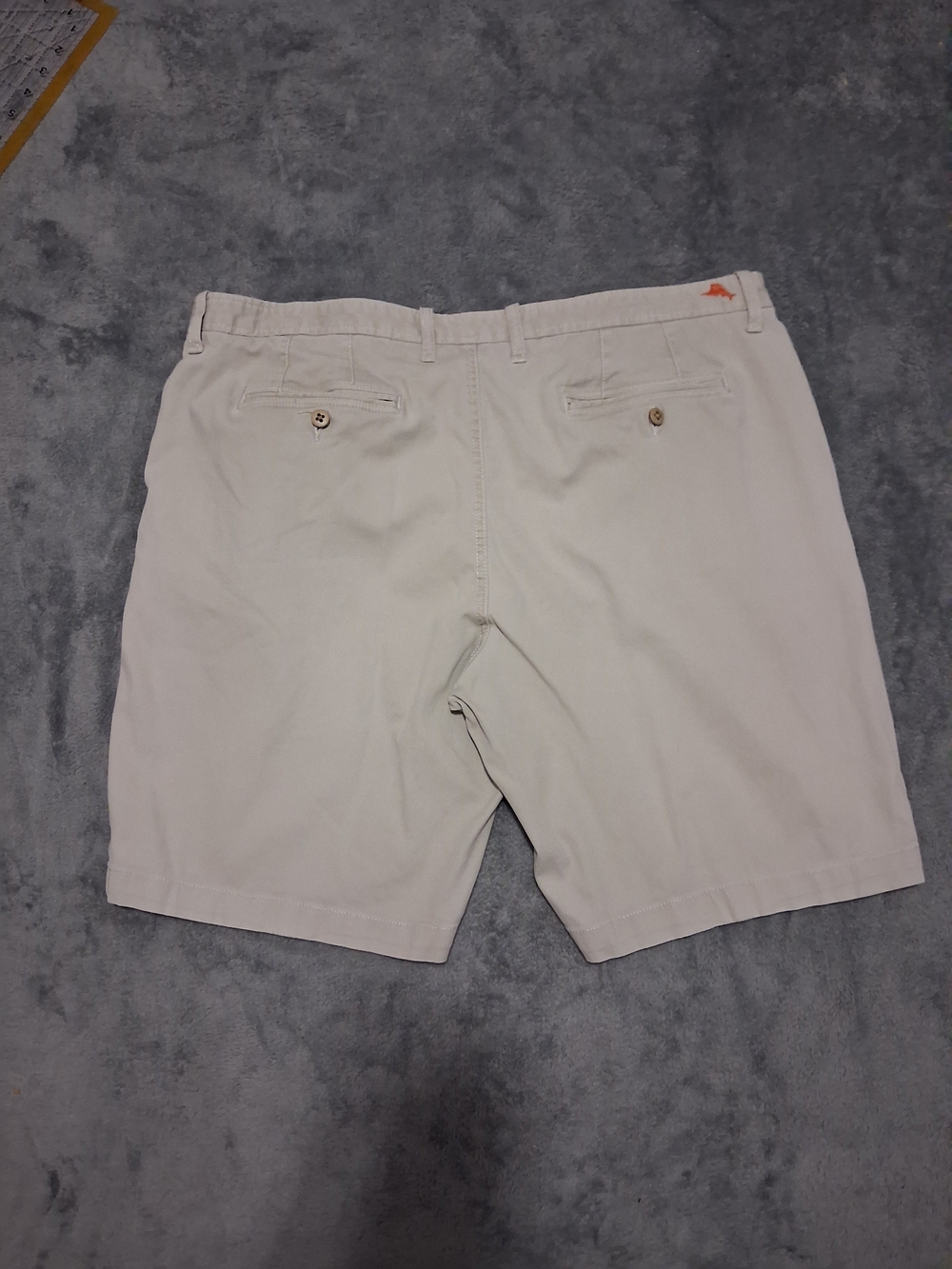 Bundle Two Pair Tommy Bahama Men's Blue And Khaki Flat-Front Cotton Shorts - Picture 10 of 12